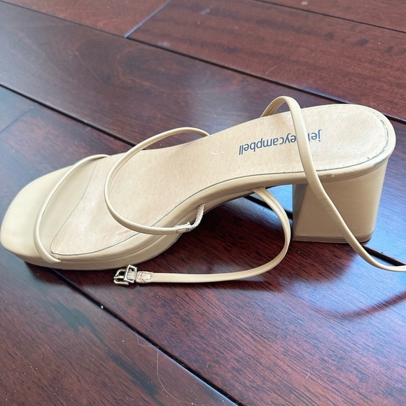 Jeffrey Campbell Tan Block Heel Sandals - Picture 3 of 5